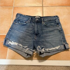Agolde Distressed Denim Jean Shorts
